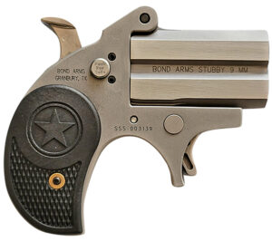 Bond Arms BASTB9mm Luger 2rd Shot 2.20" Matte Stainless Steel Frame,  Black Textured Polymer Grips