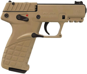 Kel-Tec P17DS P17 Compact Frame 22 LR 16+1 3.80" Black Steel Threaded Barrel, Desert Tan Serrated Slide Desert Tan Polymer Frame w/Picatinny Rail, Textured Grip Ambidextrous