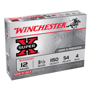 WIN SUPER-X BUCKSHOT 12GA 3.5 54PEL #4 5/50