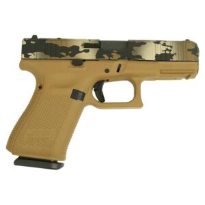 Glock V-Series Model 19 Optic Ready & Ported Handgun 9mm Luger 15rd Magazines (3) 4" Ported Barrel FDE Multi-Cam Cerakote Austria