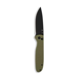 Outdoor Edge Dirk Folding Knife 3-1/4" Drop Point Blade Green