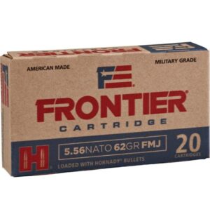 Hornady Frontier NATO Rifle Ammunition 5.56mm 62 gr FMJ 3060 fps 150/ct (Oriented)