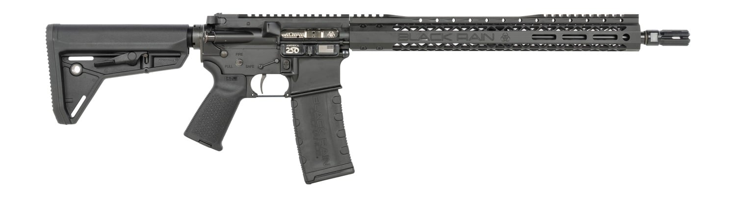 Black Rain Ordnance SSPABLK SSP 5.56 NATO 30+1 16" Black Nitride Threaded Barrel, Black Armor Cerakote Aluminum Receiver w/Picatinny Rail, Magpul MOE SL Black Polymer Stock, Black Magpul Grip