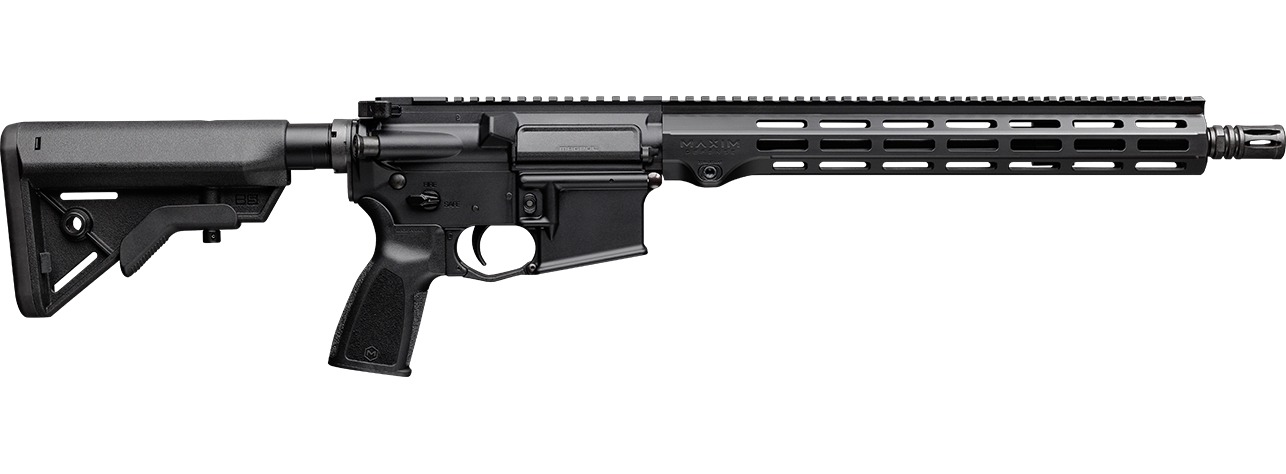 Maxim Defense MD15 Duty 5.56 NATO 16" Black Nitride Threaded Barrel, Black Anodized Aluminum Receiver w/Picatinny Rail, M-LOK Handguard, B5 Bravo Black Polymer Stock, Black Polymer Grip
