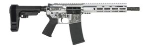 Shark Coast Tactical SCC07374DOD-P Day of the Dead 5.56 NATO 30+1 10.50" Black Nitride Threaded Barrel, Aluminum Laser Engraved Receiver w/Picatinny Rail, M-LOK Handguard, Polymer SB Tactical SBA3 Br