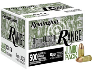 Remington Ammunition R27779 Range Jumbo Pack 9mmLuger 115gr Full Metal Jacket 500/Box