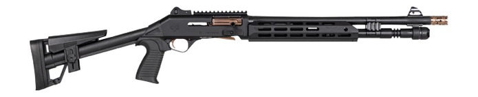 Panzer Arms PAM4CSBBTMFSS M4 Speed Pro 12 Gauge Semi-Auto 3" 5+1 18.50" Black Ported Barrel, Black Aluminum Receiver w/Picatinny Rail, M-LOK Handguard, Skeleton Stock, Black Polymer Grip