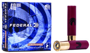 Federal F412RS Power-Shok Shotshell 410Gauge 2.50" 1/4oz RifledSlug Shot 5 Per Box/50 Case