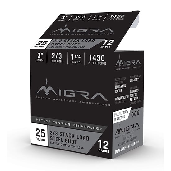 MIGRA STAXD STEEL 12GA 3 1.25OZ #2-3 25/10