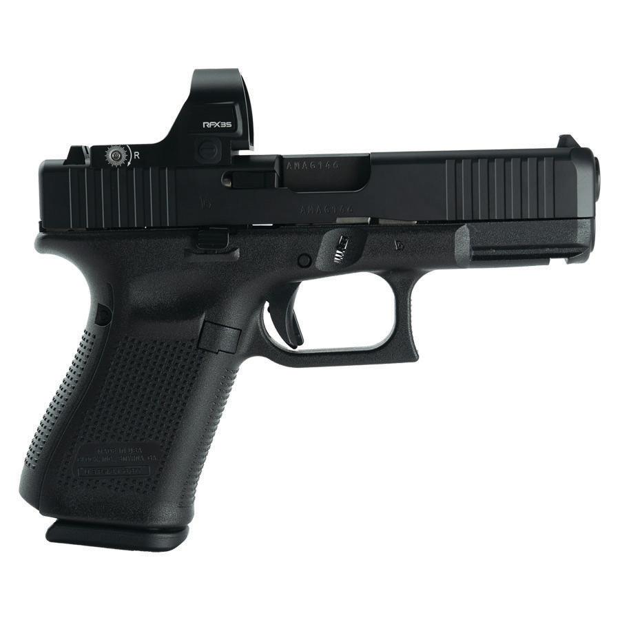 Glock V-Series Model 19 Handgun 9mm Luger 15rd Magazines (3) 4.02" Barrel Black Viridian RFX35 Green Dot US Made